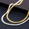 Hot Lusso 925 Sterling Silver Collana 18K Gold Classic Classic 6mm Catena lateralmente per le donne Uomo Fashion Party Jewelry Jewelry Gifts Y1217