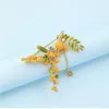 Creative product fashion trend plant brooch noble and elegant simple temperament wild mimosa fruit pin accessories female