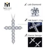 Msi fashion hiphop14k real white gold yellow gold Lab diamond necklace278Z6487415