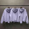 2021 Oversize Felpa con cappuccio da uomo Donna di alta qualità Viola West Felpa con cappuccio Stagione Felpe Collare Tag Pullover G1007