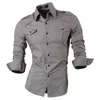 Jeansian Lente Herfst Kenmerken Shirts Heren Casual Jeans Shirt Aankomst Lange Mouw Slanke Fit Male 8001 210721