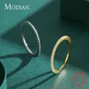 Real 925 Sterling Prata na moda Turquesa empilhável gravar letras elegantes anel de dedo para mulheres fina jóias 210707