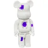 حار 400٪ bearbrick الراتنج تآكل يدمر الكريستال الدب الأزياء الدب أرقام لعبة لجمع @ rbrick الفن عمل نموذج decorati 28cm