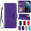 Portfel Flip Leather Cases Photo Frame Slot Slot TPU Darmowy pasek do iPhone 13 12 11 Pro Max XR XS X 8 7 Plus SE2 Samsung S20 Fe S21 Ultra A12 A32 4G 5G A42