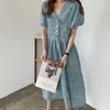 Fashion Elegant Summer Dresses Women's Sexy V-Neck Mid-Length Lace Hollow Out Short Sleeve Dress Vestidos 210520