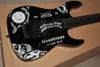Touche ébène Custom Shop KH-2 Kirk Hammett Ouija Guitare électrique Noir Qualité supérieure