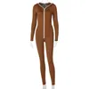 autumn winter tracksuits new women wear solid color zipper personalized hooded sports fitness Two pieces