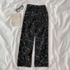 Yüksek Bel Kot Kadın Artı Boyutu Sokak Tarzı Soyut Baskı Denim Pantolon Pamuk Gevşek Kaplamalı Vintage Yıkanmış Erkek Arkadaşı 211129