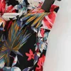 البوهيمي الأزهار الطباعة السراويل مع حزام النساء عالية الخصر خمر عارضة السراويل النسائية الأزياء عطلة الصيف القيعان 210414
