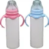 US Warehouse 8 унций Сублимация Sippy Tumbler Baby Water Bottle с ручкой