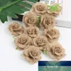 Dekoracyjne kwiaty wieńce 10 sztuk dekoracji świątecznych sztuczny kwiat burlap rose vintage rustykalny ślub dom dekoracja 20211 cena fabryczna ekspertowy projekt