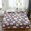 Ensembles de draps 2021 produit 1 pièces 100% polyester imprimé drap-housse housse de matelas quatre coins avec drap de lit à bande élastique (pas d'étuis)