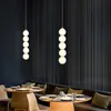 Nordic moderno creativo stringa sfera di vetro lampada camera da letto sala da pranzo lampada a sospensione personalità del progettista in netto rosso bar lampadario
