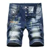 20ss hip hop gescheurde jeans shorts ontwerper kleding verontruste slim fit motorfiets biker denim voor heren heren broek pour hommes298R