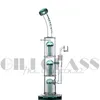 Triple Tree Perc Bong Dab Rig Glasbongs Bohrinseln Wasserpfeife 15,5" Hohe Filterrauchpfeifen mit Schüssel Quarz Banger Fantastische berauschende Bongs