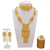 Earrings Necklace Luxury 24K Dubai Jewelry Gold Color Arabic Ethiopian African Wedding Gifts Bridal Bracelet Ring Jewellery Set5909855