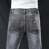 Brand Quality Mens Jeans Dark Grey Color Denim Cotton Ripped For Men Fashion Designer Biker Jean Size 28-40 Men's286c