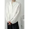 IEFB /メンズウェアニッチホワイトシャツのための男性の春の短いスタイルのバブルスリーブ特大プルオーバークールシャツ男性9Y3373 210524