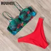 RUUHEE léopard Bikini maillots de bain femmes maillot de bain brésilien ensemble Push Up maillot de bain femme été plage porter Biquini 210712