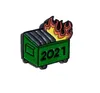 Broches Pins / 2023 Dumpster Fire Épinglette en émail doux Lapel Pire année de tous les temps Not My President Garbage Person GiftPins Kirk22