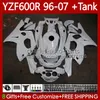 Bodywork + 탱크 Yamaha Thundercat Yzf600R Yzf 600R 600 R All White 1996 1997 1998 1999 2000 2001 Body 86NO.143 YZF-600R 96 02 03 04 05 06 07 YZF600-R 96-2007 Fairing