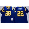 NCAA Vintage Retro #29 Eric Dickerson Jersey 28 Marshall Faulk 85 Jack Youngblood 13 Kurt Warner 75 Deacon Jones Mens Stitched Jerseys