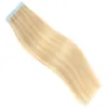 Tape sur la peau de la peau de 4 cm de la largeur 10 '' - 26 '' 2.5g / PC 80pcs / 200g Straight Indian Cheveux Skin The Remy Remy Remy Ruban In / On Human Hair Extensions