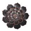 Doftlampor kompakt rökelse brännare legering pinne praktisk lotus form censer dekoration