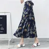 Bohemian High Waist Floral Print Summer Skirts Boho Asymmetrical Chiffon Skirt Maxi Long Skirts For Women 210721