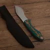 Special Offer Outdoor Survival Straight Knife 440C Grey Titanium Coated Blades Full Tang ABS Handle Fixed Blade Knives With Nylon Sheath