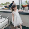 Chegada de verão meninas moda princesa vestido crianças design coreano colete es 210528