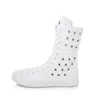 Sprzedawany Stoma Cross-Ti Buty Damskie Wiosna i Lato Krótkie Canister Zipper Side Canvas Buty Casual Buty Mieszkania 210417