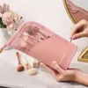 Fashion Cosmetic Bag For Women Clear Zipper Makeup Travel Female Brush Holder Organizer Toiletry Bags & Cases