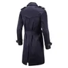 Zoulv 2021 Male Winter Clothing Long Jackets Coats British Style Overcoat Men Trench Coat Classic Double Breasted Men's
