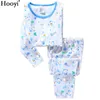 Duck Boys Pyjamas Costumes 100% coton Vêtements de nuit pour enfants Garçon T-shirts + Pantalons Ensembles Enfants Chemise de nuit PJ'S Baby Pyjamas PJS 210413