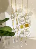 Porte-clés Céleste Lune Sun Catcher Cristal Rainbow Maker Fenêtre DIY Maison Boho Chambre Mur Décor De Voiture Lustre Prismes Witchy Catch300T