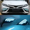 2 stücke LED Tagfahrlicht für Toyota Camry 2021 2022 Dynamische Umdrehungssignal Relais Auto LED DRL Tageslicht Nebelscheinwerfer