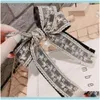 Rubber Bands Jewelry Jewelrykorean Fabric Big Bow Spring Clip Lady Lace Embroidery Hair Grip Holiday Gifts Women Pins Wedding Aessories Drop
