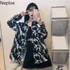Neploe Vintage Blouses女性シックプリント原宿緩いシャツトップスストリートウェア韓国のファッション全てのマッチBlusas Mujer 94804 210422