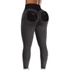 Yoga Outfit 40 # Leggings push-up a vita alta Anti-cellulite Donna Allenamento solido Fitness Sport Running Pantaloni sportivi rugosi