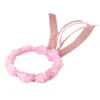 Hair Accessories Children Girls Wedding Headband Solid Color Ruffles Lace Flower Wreath Garland Beaded Decor Princess Halo Crown W3888514