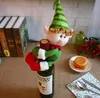 Decorações de Xmas Garrafas de vinho tinto capa sacos de garrafa decoradores de festa de garrafa abraço Papai Noel boneco de neve jantar decoração de mesa natal sn2976