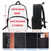 Schultaschen 16-Zoll-Kinder-Wakfu-Druck für Teenager Mochila-Rucksack für Kinder, Jungen, Mädchen, tägliche Büchertasche