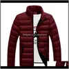 Down Parkas Ytterkläder Coats Kläder Kläder Drop Leverans 2021 Mens Vinter Varm Polded Slim Jacket Skidsporter Snowsuit Rock Klättring Kort