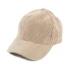 Foxmothe Nieuwe Herfst Winter Verstelbare Zwart Beige Effen Kleur Corduroy Baseball Caps Dad Hats Dames Mens