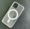 Custodia in acrilico trasparente trasparente Magsafe per iPhone 13 12 11 Pro Max Supporto Caricabatterie wireless magnetico Cover 50 PZ / LOTTO