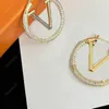 Hoge kwaliteit oorringen Designer diamanten oorbellen maat 4cm Studs Earring 925 zilver voor vrouwen liefhebbers cadeau luxe sieraden nieuw 22265G