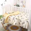 3 ADET Bebek Karyolası Yatak Erkek Kız Yatak Odası Karikatür Yumuşak Pamuk Beşik Keten Seti Yastık Çarşaf Çarşaf Nevresim Hiçbir Dolgu 211025