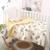 3-teiliges Babybett-Bettwäsche für Jungen und Mädchen, Schlafzimmer, Cartoon-weiche Baumwolle, Kinderbettwäsche-Set, inklusive Kissenbezug, Bettlaken, Bettbezug ohne Füllstoff 211025