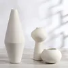 Kreativ keramik Keramik Vit Vase Ornament Modern Minimalistisk Vardagsrum Hem Dekoration Tillbehör Blommarrangemang Gåva 210607